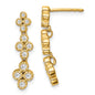 Buy Exclusive 14K Gold Floral Bloom Dangle Earrings with 3/8 Carat Lab-Grown Diamonds - Affordable Luxury!-1
