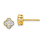 Buy Stylish True Origin 14K Gold Floral Earrings with 1/2 Carat Lab-Grown Diamonds-1