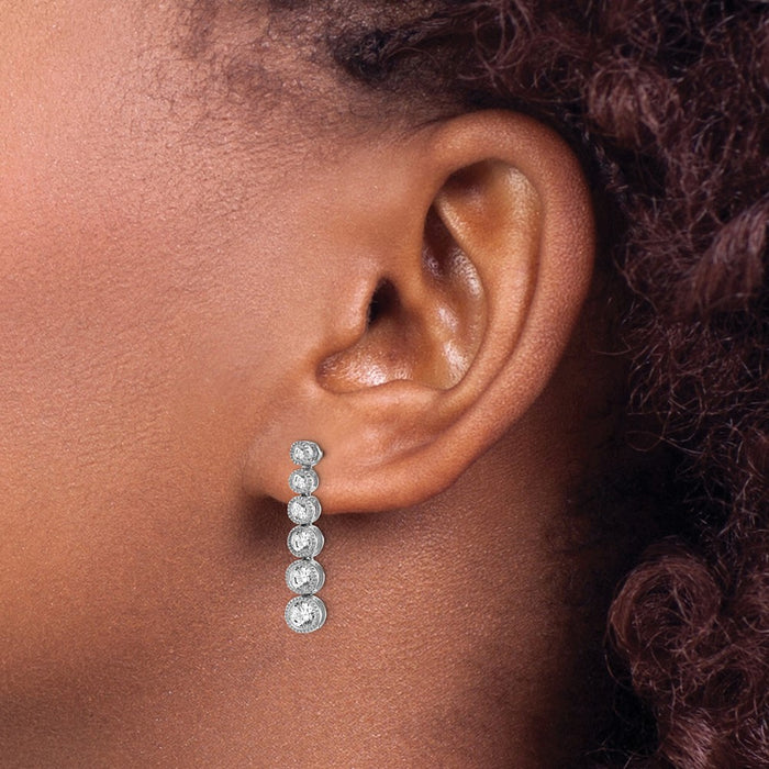 Shop Exclusive 14K White Gold 1 Carat VS DEF Lab-Grown Diamond Earrings-3