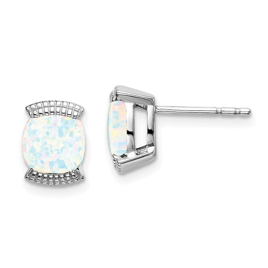 Shop Stylish 14K White Gold Opal Stud Earrings - Exclusive Value & Quality