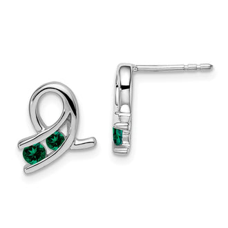 Shop Stylish 14K White Gold Emerald-Enhanced Earrings | Luxury Design, Value Price