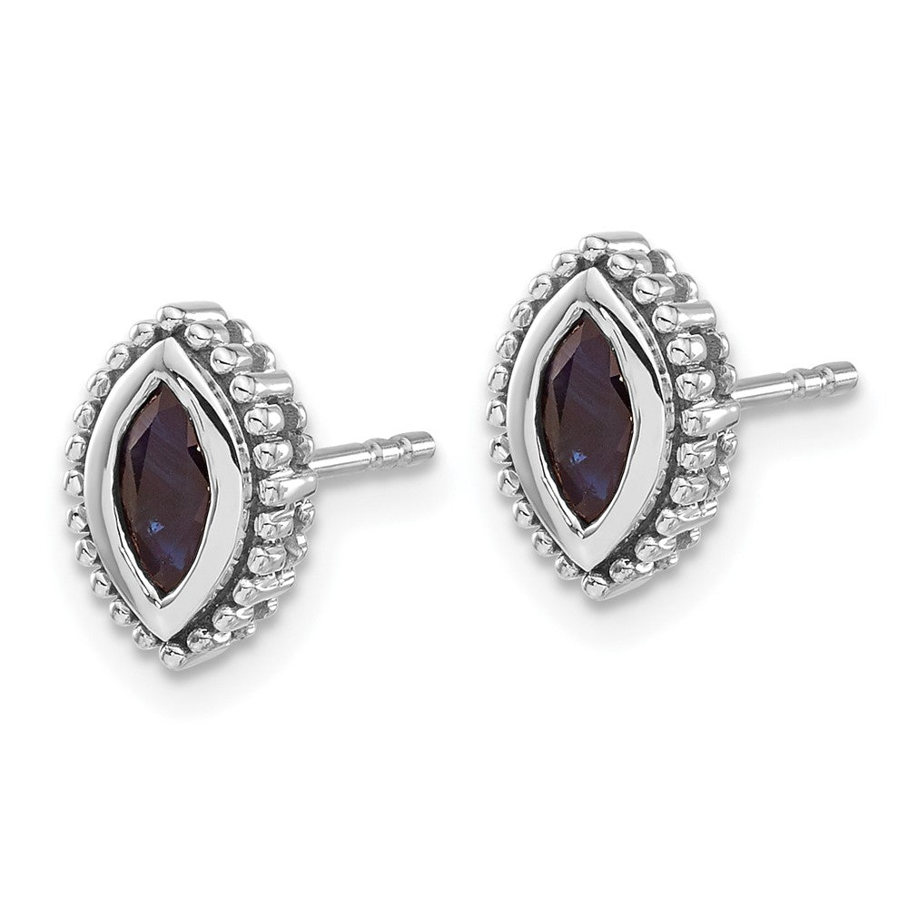 Buy 14K White Gold Marquise Sapphire Stud Earrings | Stylish Luxury Value