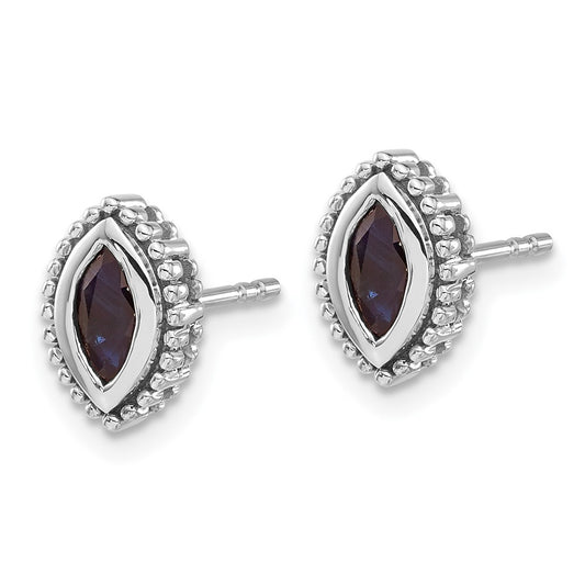 Buy 14K White Gold Marquise Sapphire Stud Earrings | Stylish Luxury Value