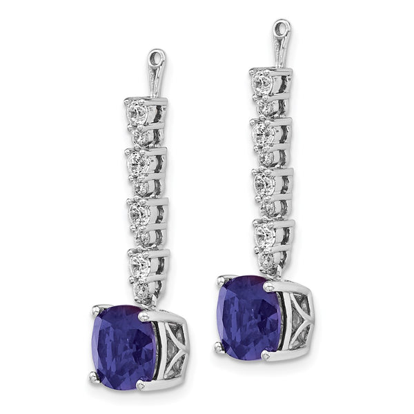 14K White Gold 5/8 Carat Lab-Grown Diamond Earring Jackets