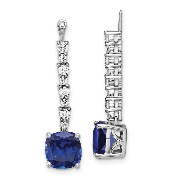 14K White Gold 5/8 Carat Lab-Grown Diamond Earring Jackets