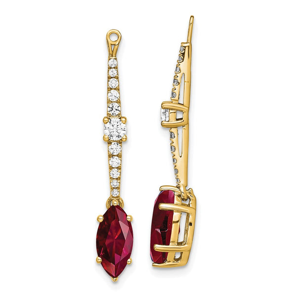 14K Gold 1/2 Carat Lab-Grown Diamond Earring Jackets