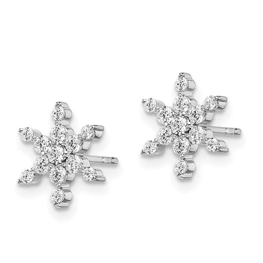 Buy Exclusive 14K White Gold Star Post Earrings - 1/2 Carat Lab-Grown Diamond, Luxury Quality