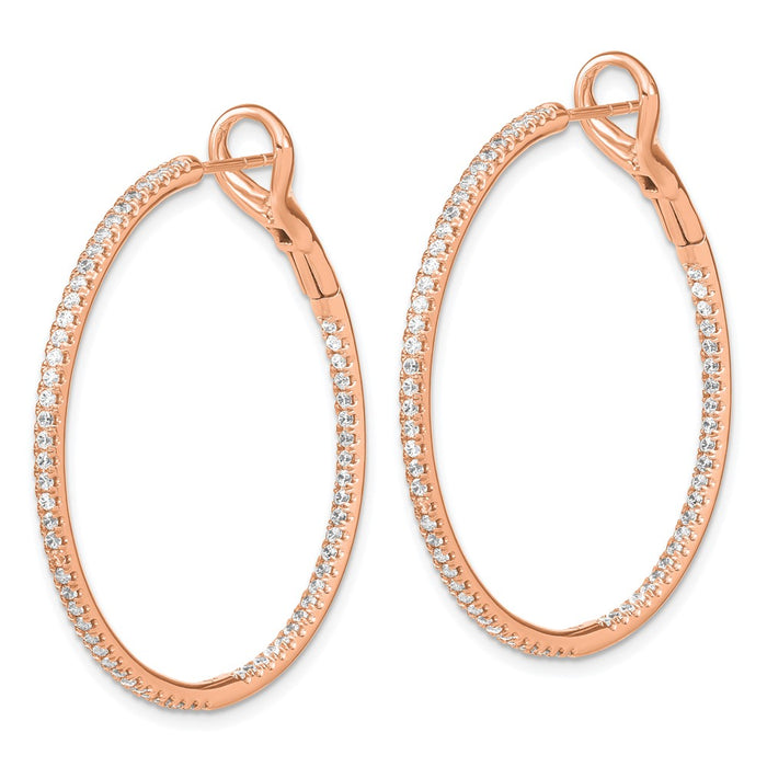 Shop Stylish 14K Gold Hoop Earrings with 1 Carat Lab-Grown Diamonds-2