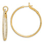 Shop Stylish 14K Gold Hoop Earrings with 1 Carat Lab-Grown Diamonds-1