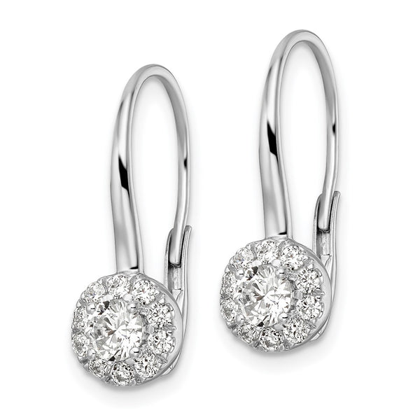 14K White Gold Drop Earrings with 1 Carat Lab-Grown Diamonds