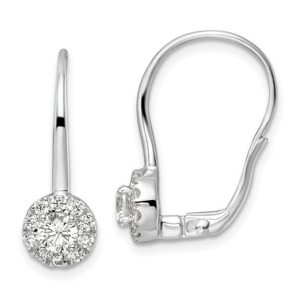 14K White Gold Drop Earrings with 1 Carat Lab-Grown Diamonds