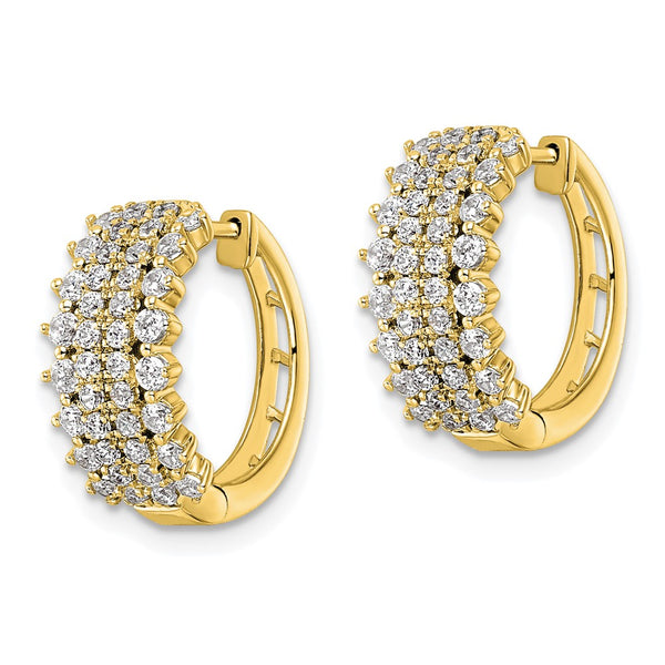 14K Gold 1 Carat Lab-Grown Diamond Hoop Earrings - Style GR1-1016974