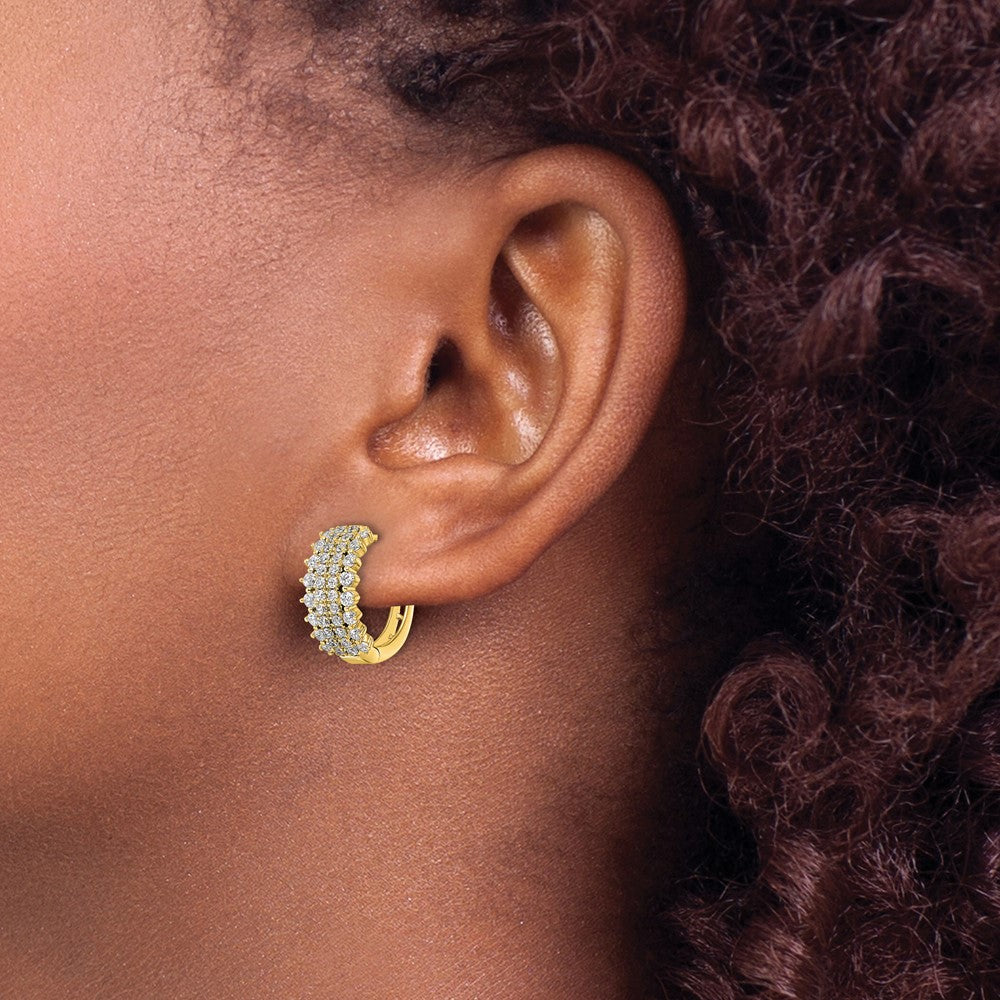 Buy Exclusive 14K Gold 1 Carat Lab-Grown Diamond Hoop Earrings - Stylish & Affordable
