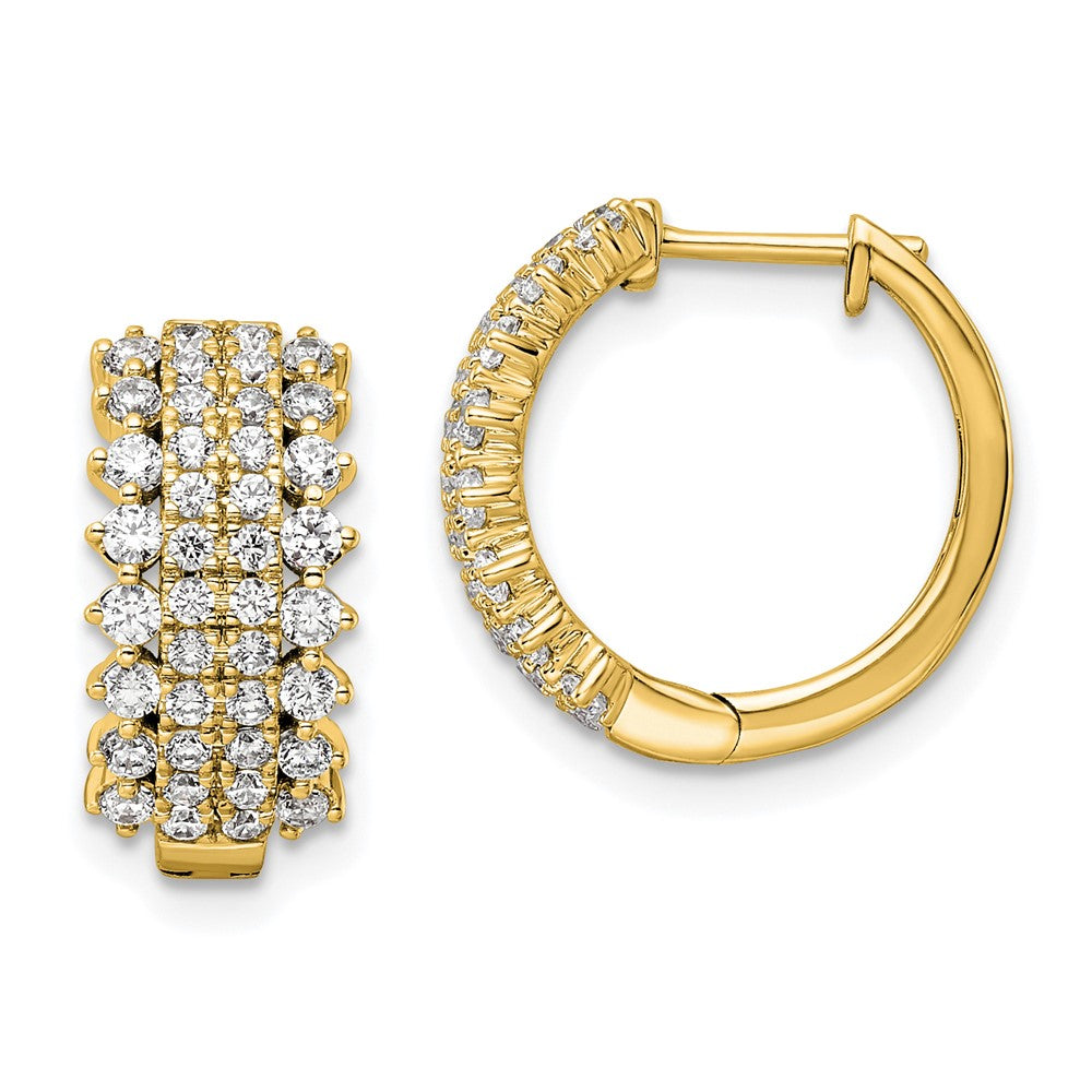 Buy Exclusive 14K Gold 1 Carat Lab-Grown Diamond Hoop Earrings - Stylish & Affordable