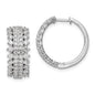 High-Quality 14K White Gold 2-Carat Lab-Grown Diamond Hoop Earrings - Stylish Value-1