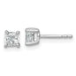 Shop Stylish 14K White Gold 3/4 ct Lab-Grown Diamond Cushion Cut Stud Earrings-3