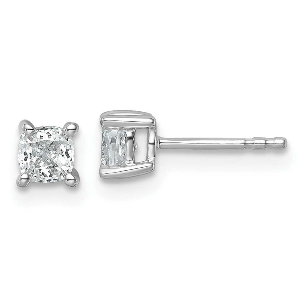 Exclusive 14K White Gold 3/4 ct Lab-Grown Diamond Cushion Stud Earrings
