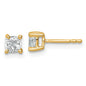 Buy Stylish 14K Yellow Gold Cushion Cut Stud Earrings - 3/4 ct Lab-Grown Diamonds-2