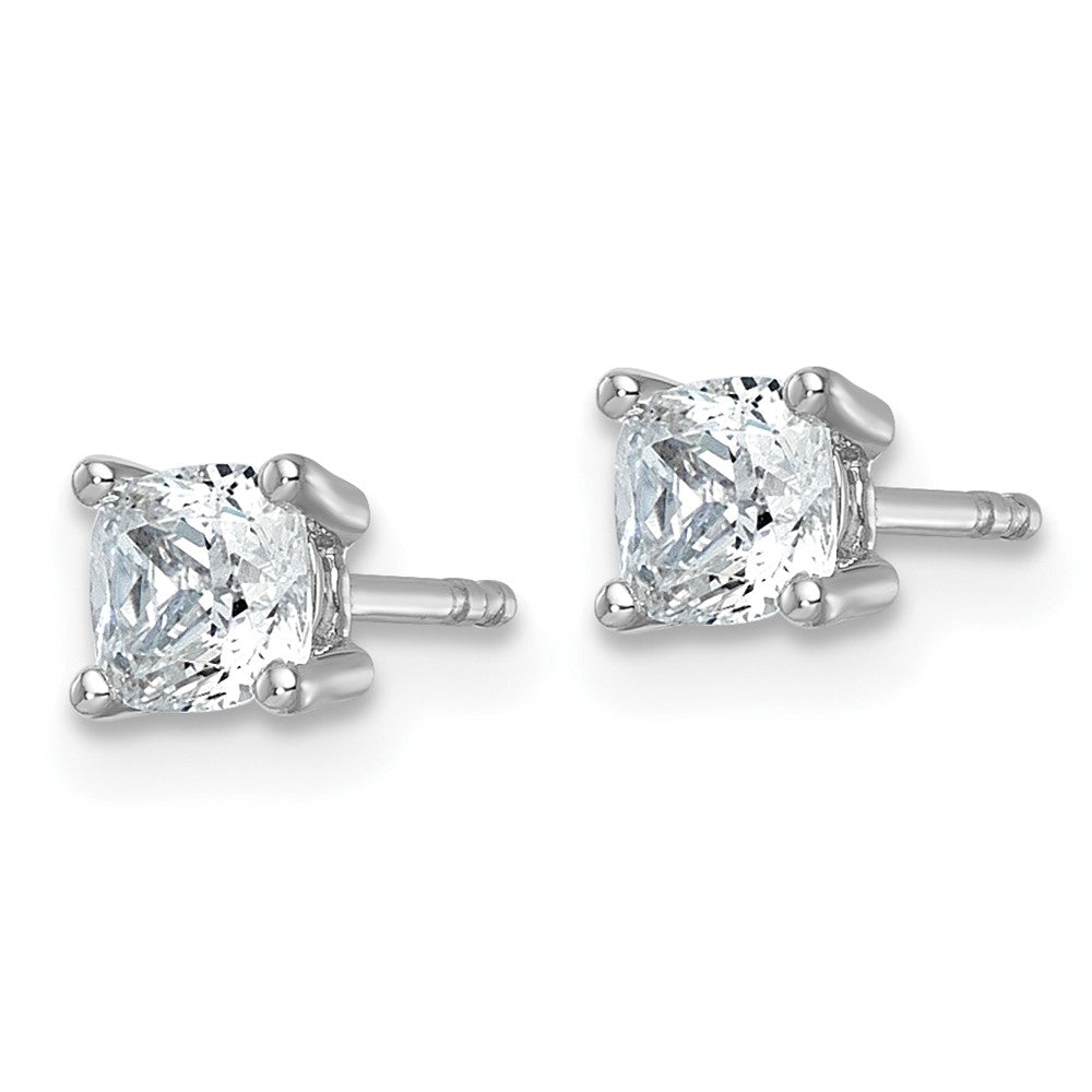 Shop Stylish 14K White Gold 1 ct Diamond Cushion Cut Stud Earrings - Luxury Quality