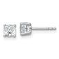 Shop Stylish 14K White Gold 1 ct Diamond Cushion Cut Stud Earrings - Luxury Quality-3