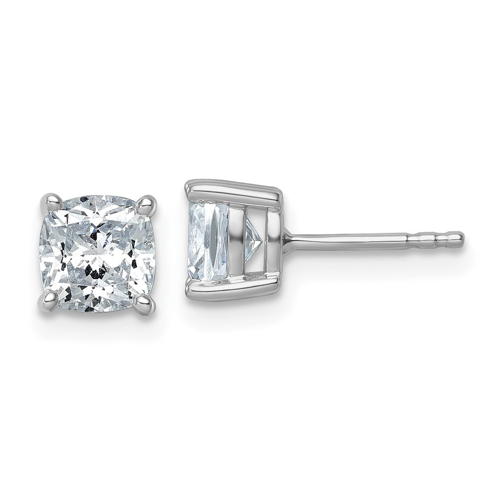 Shop Stylish 14K White Gold 2 ct Lab-Grown Diamond Cushion Cut Earrings