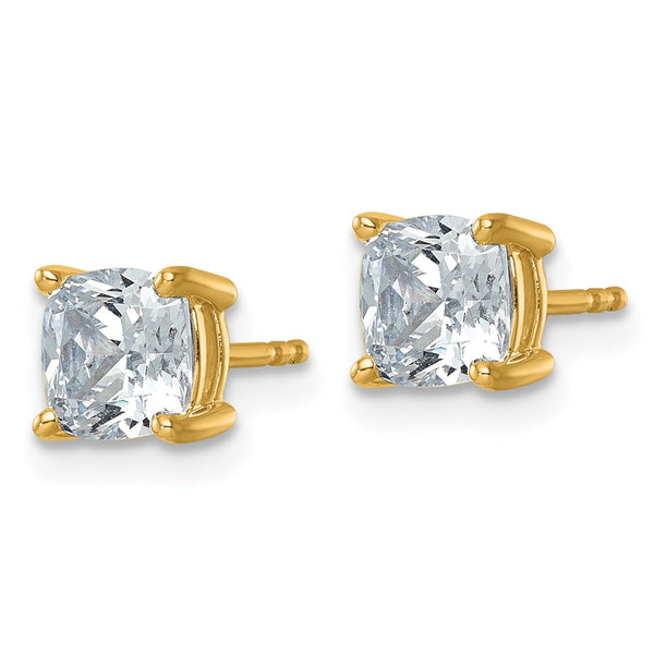 14K Yellow Gold Heavyweight 2 Carat Lab-Grown Diamond Earrings