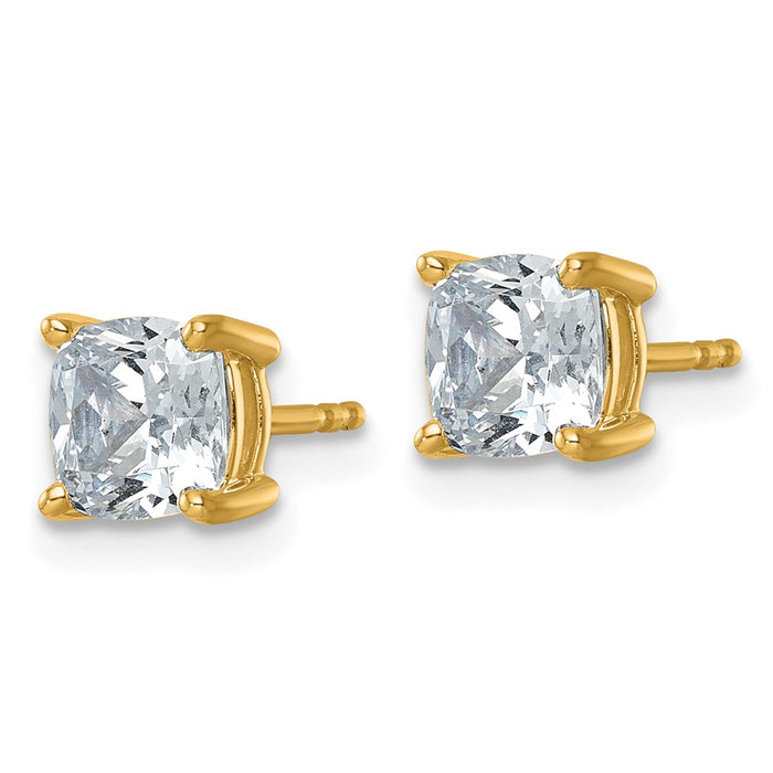 Exclusive 14K Yellow Gold Heavyweight 2 Carat Lab-Grown Diamond Studs-2