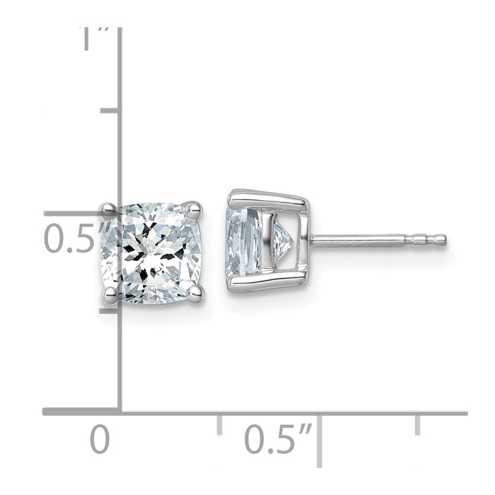 Shop Stylish 14K White Gold Cushion Cut 3 Carat Lab-Grown Diamond Earrings-4