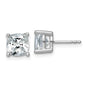 Buy Exclusive 14K White Gold Cushion Cut Diamond Stud Earrings - 4 ctw, VS+ F+ Quality, Stylish Design-2