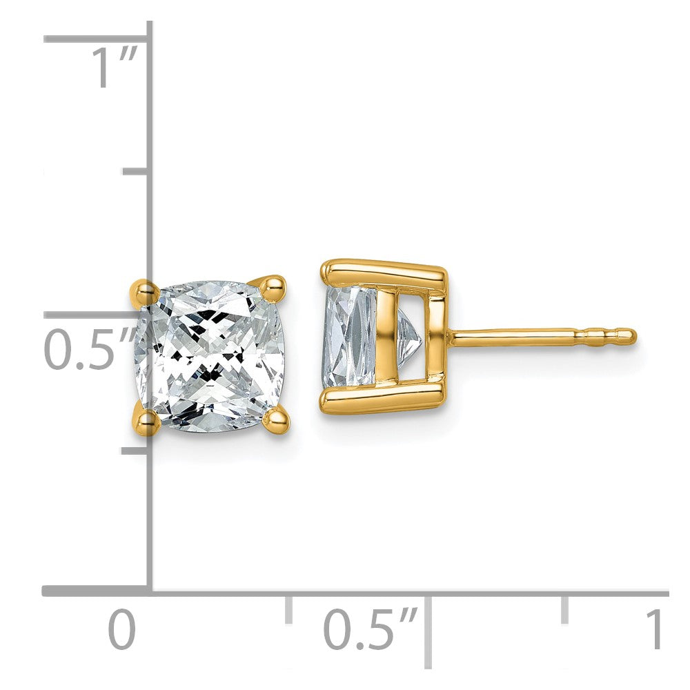 Shop Stylish 14K Yellow Gold Heavyweight 4 Carat Lab-Grown Diamond Studs