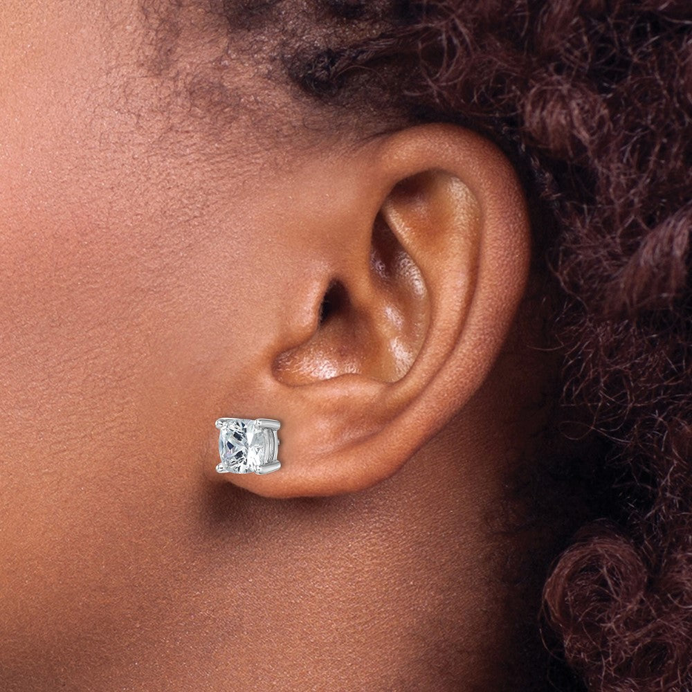 Shop Exclusive 14K White Gold 5 Carat Lab Grown Diamond Stud Earrings - Luxury Design