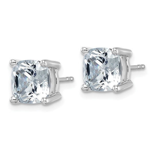 Buy Exclusive 14K White Gold 6 ct Cushion Cut Lab Grown Diamond Stud Earrings