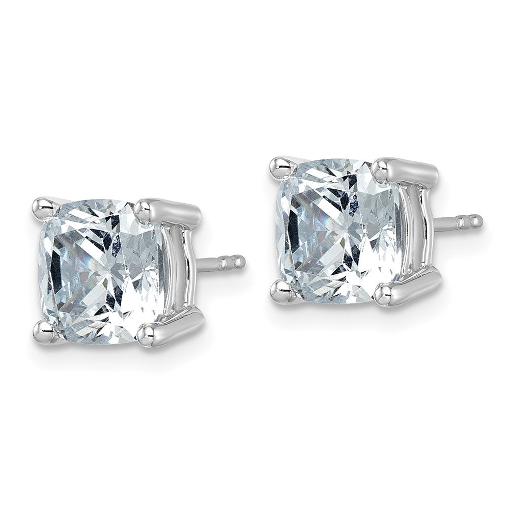 Buy 6 ct Lab-Grown Diamond Cushion Cut Stud Earrings in 14K White Gold - Stylish!