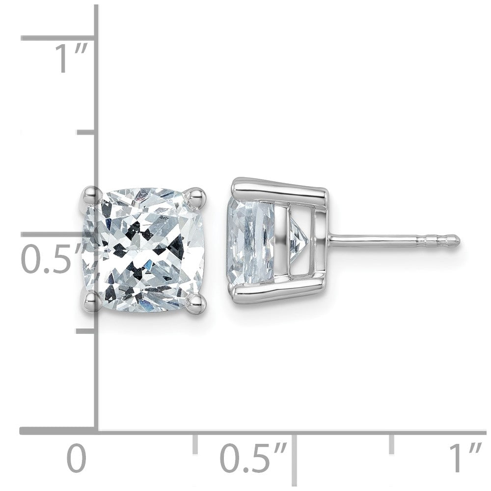 Buy 6 ct Lab-Grown Diamond Cushion Cut Stud Earrings in 14K White Gold - Stylish!