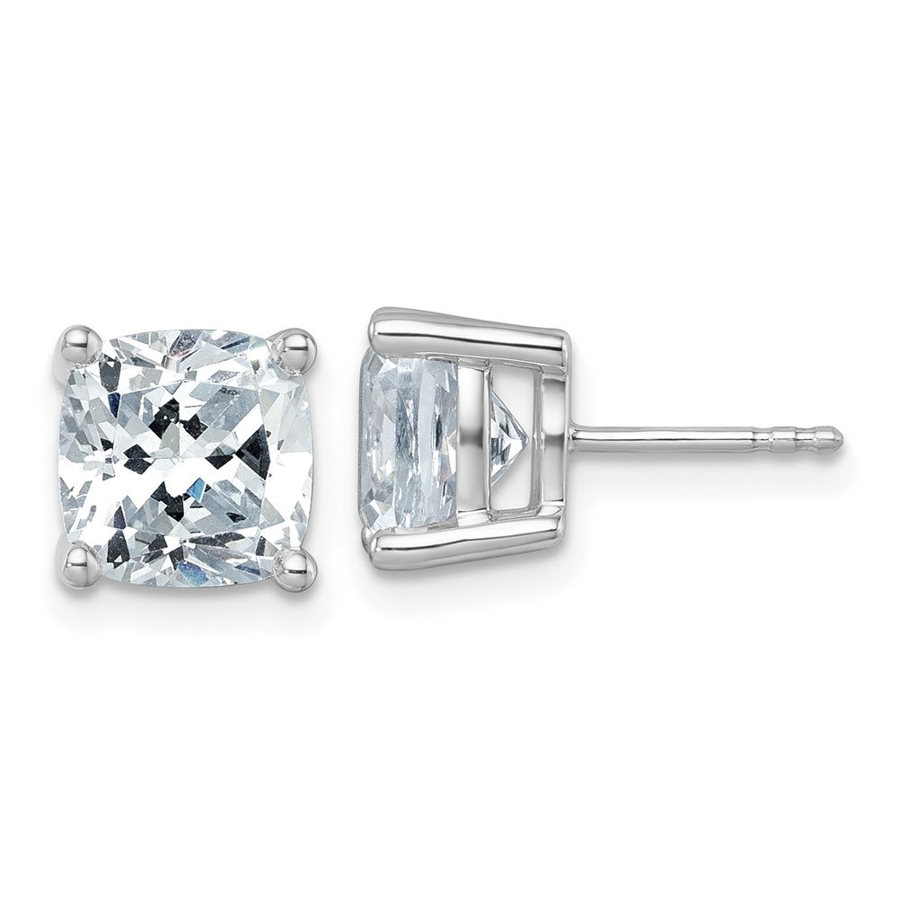 Buy 6 ct Lab-Grown Diamond Cushion Cut Stud Earrings in 14K White Gold - Stylish!