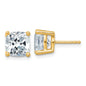 Exclusive 6 Carat Lab-Grown Diamond Cushion Cut Stud Earrings in 14K Gold-1