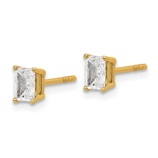 Shop Exclusive 14K Gold Lab-Grown Diamond Stud Earrings - 2/3 ctw, Stylish Design