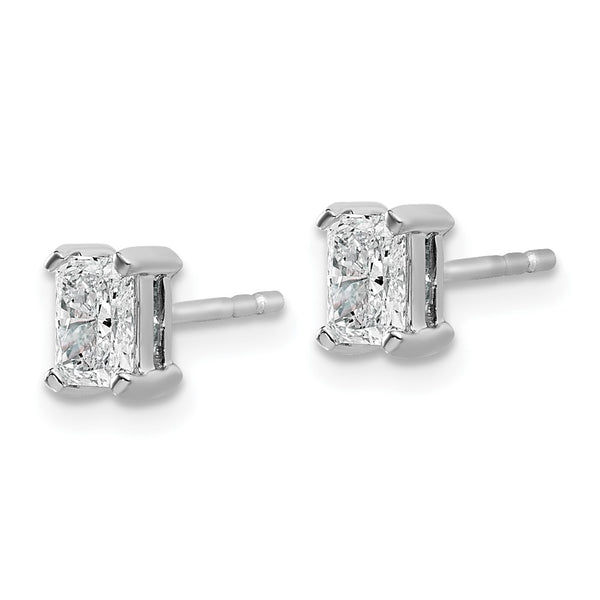 14K White Gold Lab-Grown Diamond Stud Earrings, 3/4 ct, VS+ F+