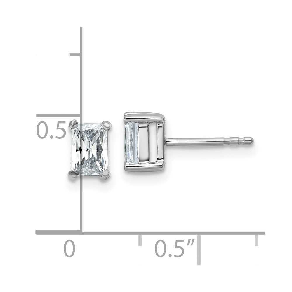 High-Quality 14K White Gold 1 ct Lab-Grown Diamond Stud Earrings - Stylish Value!