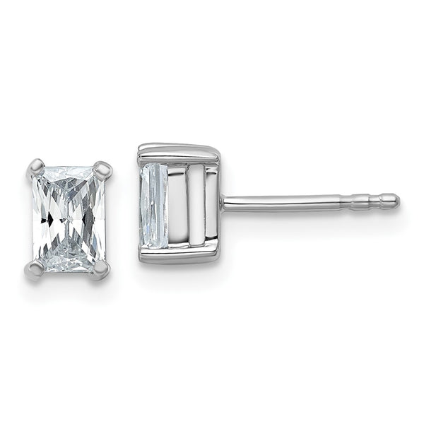14K White Gold 1 ct Lab-Grown Diamond Stud Earrings - Style GR1-1003976