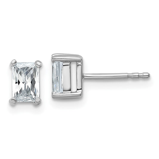 High-Quality 14K White Gold 1 ct Lab-Grown Diamond Stud Earrings - Stylish Value!