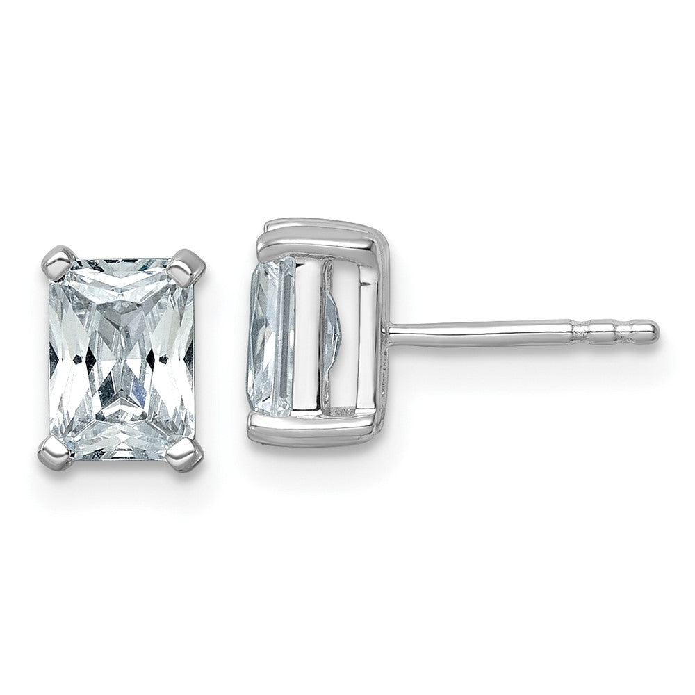 High-Quality 14K White Gold 2 Carat Lab-Grown Diamond Stud Earrings - Luxury Value!