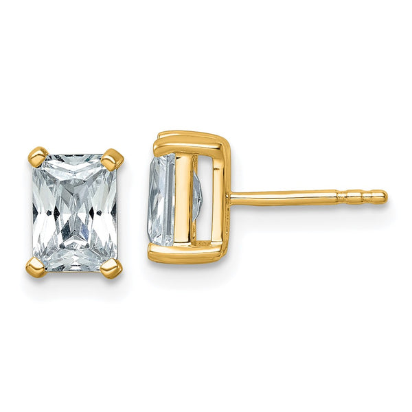 14K Gold Heavyweight 2 Carat Lab Grown Diamond Stud Earrings