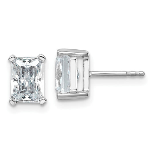 Exclusive 14K White Gold 3.00 ct Lab-Grown Diamond Stud Earrings - Stylish Luxury