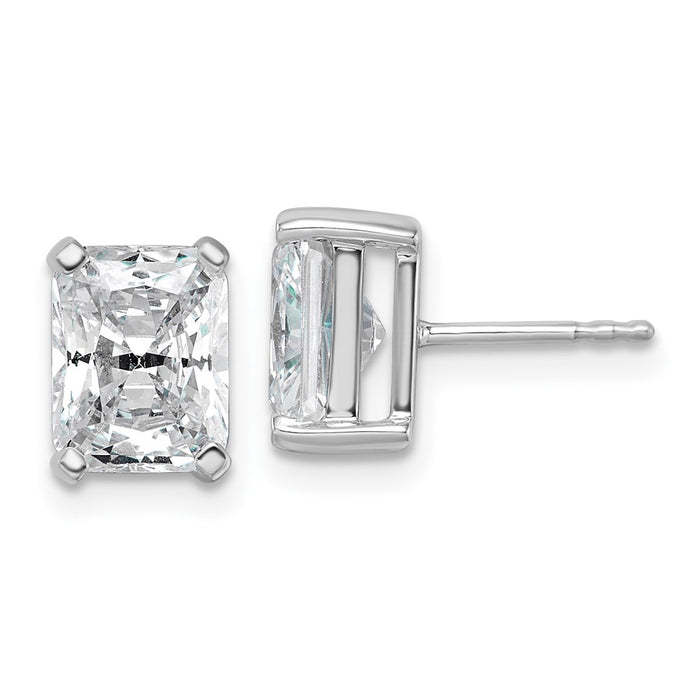 Exclusive 14K White Gold 4 Carat Lab-Grown Diamond Stud Earrings - Luxury Value!-1