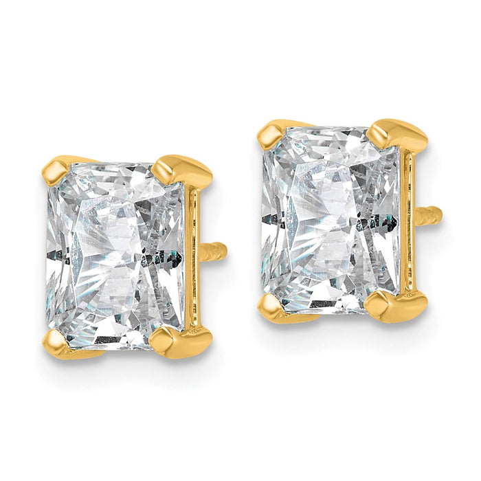 Buy 14K Yellow Gold 4 Carat Lab-Grown Diamond Stud Earrings | Luxury Style-2