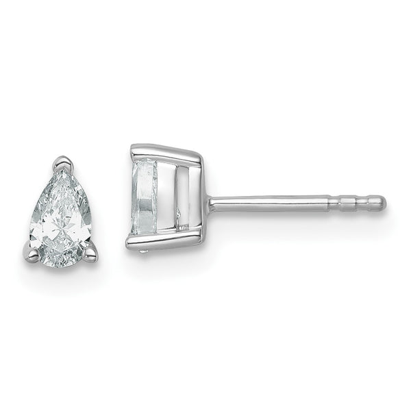 14K White Gold 1/2 ct Lab-Grown Diamond Pear-Shaped Earrings - Style GR1-1003780