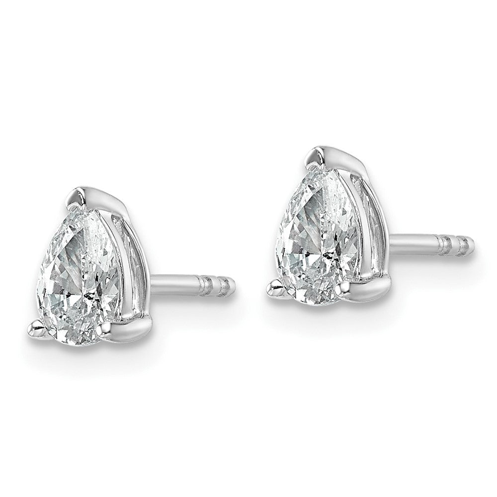 Exclusive 14K White Gold 3/4 ct Lab-Grown Diamond Pear Stud Earrings - Stylish Luxury