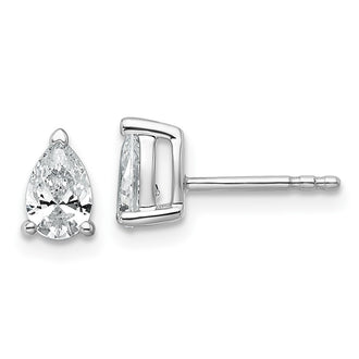Buy Exclusive 14K White Gold 3/4 ct Lab-Grown Diamond Pear-Shaped Earrings