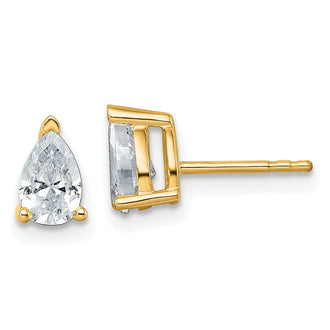 Buy Luxury 14K Yellow Gold Heavyweight Stud Earrings - 1 Carat Lab-Grown Diamonds